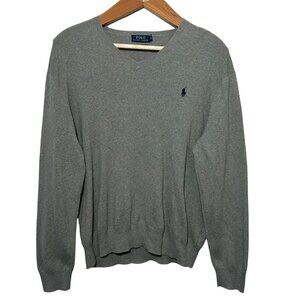 Polo Ralph Lauren Preppy Pony Logo Old Money Academia Cotton Sweater Teacher XL